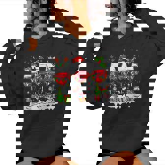 Wine Glass Santa Hat Xmas Christmas 2024 Women Women Hoodie - Thegiftio UK
