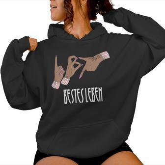 Women's 187 Hand Sign Best Life S Kapuzenpullover für Damen - Geschenkecke