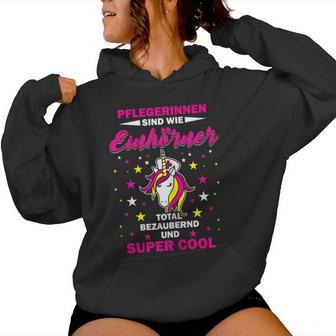 Women's Nursing Unicorn Care Altenpfleger Slogan Kapuzenpullover für Damen - Geschenkecke