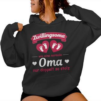 Women's Grandmaon Zwillingen Pregnancy Grandchildren Twin Soma Kapuzenpullover für Damen - Geschenkecke