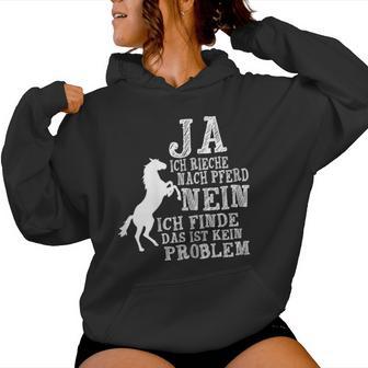 Women's Ja Ich Rieche Nach Pferde Horse Sayings Horse Girl Kapuzenpullover für Damen - Geschenkecke