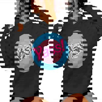 Yass Orgullo Trans Mod Target Bandera De Orgullo Trans Bullseye Cuello Sudadera con capucha para mujer - Regaloses