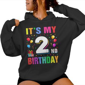 Youth It's My 2Nd Birthday 2 Two Happy Birthday Boys Or Girls Women Hoodie - Thegiftio UK