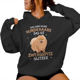 Zwergspitz Glitter Pomeranian Dog Woman Kapuzenpullover für Damen - Geschenkecke