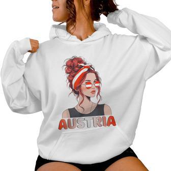 Austria Girl's Women's Flag Austria Jersey 2024 Kapuzenpullover für Damen - Geschenkecke