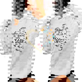 Blessed Glamma Butterfly Heart Leopard Glamma Women Hoodie - Monsterry