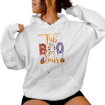 Boo Ghost Nursing Halloween Fab Boo Lous Hospice Nurse Women Hoodie - Thegiftio UK