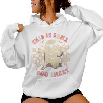 This Is Some Boo Sheet Retro Halloween Costume For Women Women Hoodie - Thegiftio UK