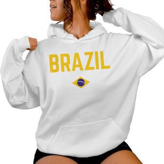 Brazil Flag Women's Children's Brazil Green Kapuzenpullover für Damen - Geschenkecke