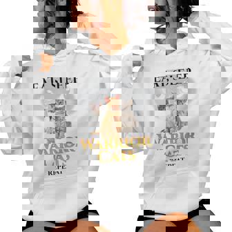 Cat Warriors Eat Sleep Cat Warrior Women Hoodie - Thegiftio