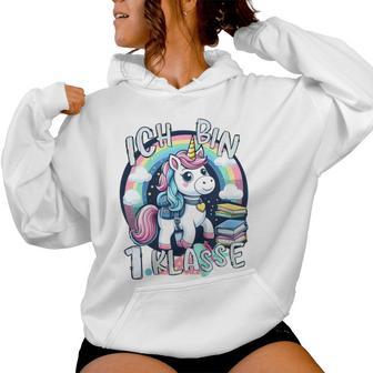 Children's Ich Bin 1St Klasse Erster Schultag Unicorn For Girls Kapuzenpullover für Damen - Geschenkecke