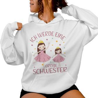 Children's Ich Werde Große Schwester 20242025 Princess Girls' Kapuzenpullover für Damen - Geschenkecke