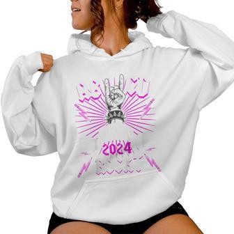 Children's Schulkind 2024 Abc School Rockt Rocker School Girls' 80 Kapuzenpullover für Damen - Geschenkecke