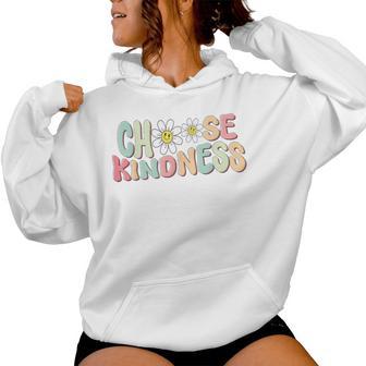Choose Kindness Be Kind Teacher Back To School 2024 Women Hoodie - Thegiftio UK