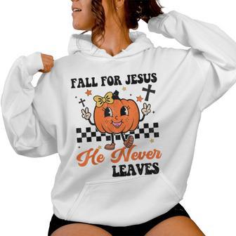 Christian Halloween Fall For Jesus Never Leaves Girl Toddler Women Hoodie - Thegiftio UK