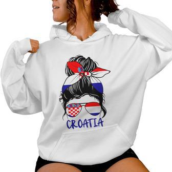 Croatia Girl's Croatia Woman Pride Croatia Flag Hrvatska Kapuzenpullover für Damen - Geschenkecke