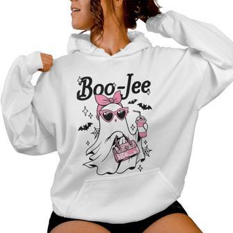 Cute Boo Jee Ghost Halloween Bandana Ghost Coffee Womens Women Hoodie - Thegiftio UK