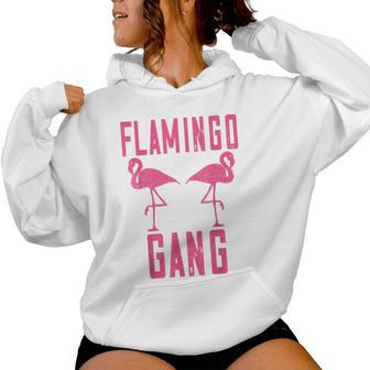 Flamingo Gang Pink Flamingo Kapuzenpullover für Damen - Seseable