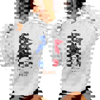 France Fille France French Girl France Drapeau Sweat à capuche femme - Cadeauxyz