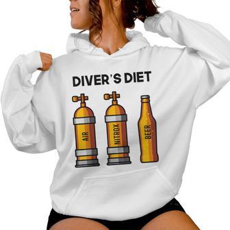 Diving For Diving Diet Beer Blue Kapuzenpullover für Damen - Geschenkecke