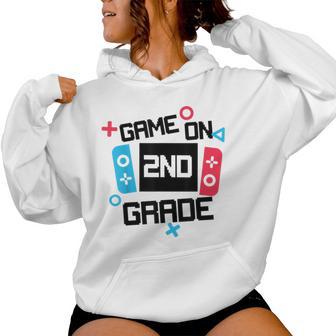 Gamer Back To School Boy Game On Second 2Nd Grade Women Hoodie - Thegiftio UK