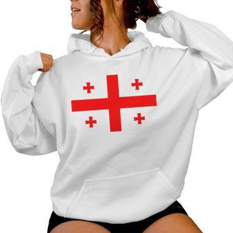 Georgia Flag Georgia Flag Georgian Flags Women's Kapuzenpullover für Damen - Seseable