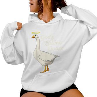 God's Silliest Goose God's Silliest Goose Duck Women Hoodie - Monsterry