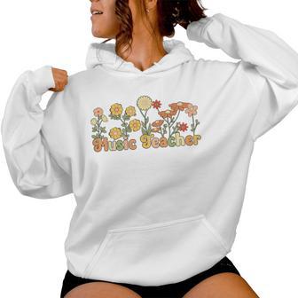 Groovy Music Teacher Music Teaching Music Teachers Women Hoodie - Thegiftio UK