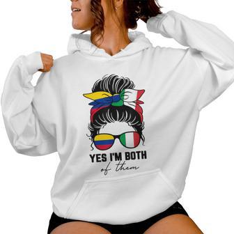 Half Colombian Half Italian Girl Colombia Italy Flag Women Hoodie - Thegiftio UK