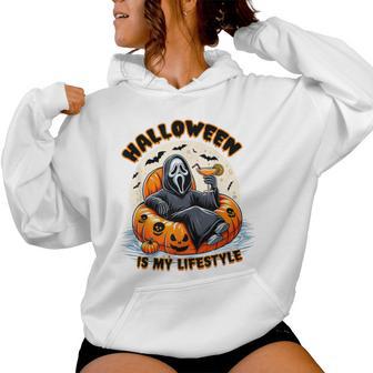 Halloween Is My Lifestyle Skeleton Women Women Hoodie - Thegiftio UK