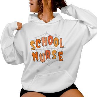 Halloween School Nurse School Nurse Registered Nurse Women Hoodie - Monsterry