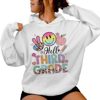 Hello 3Rd Grade Boy Girl Teacher Back To School 3Rd Grade Women Hoodie - Thegiftio UK