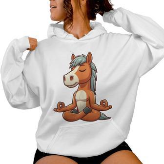 Horse Yoga Meditation Women Hoodie - Thegiftio UK