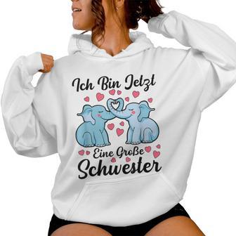 Ich Bin Jetzt Eine Große Schwestern Kapuzenpullover für Damen - Geschenkecke