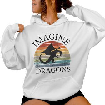 Imagine Magical And Mythical Fantasy Dragons Boys Girls Women Hoodie - Thegiftio UK