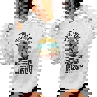Just A Girl Who Loves Archery Archer Retrointage Bow Felpa con cappuccio da donna - Novitaregali
