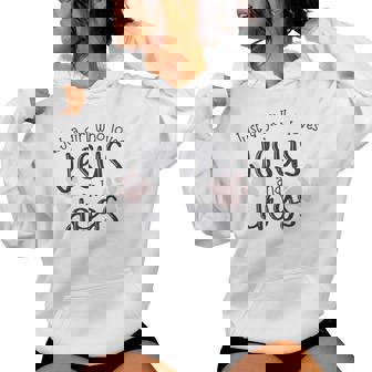 Just A Girl Who Loves Jesus And Dogs Women Hoodie - Monsterry