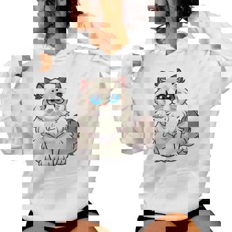Kawaii Ragdoll Cat Fluffy Cat Lover Women's Hoodie - Monsterry