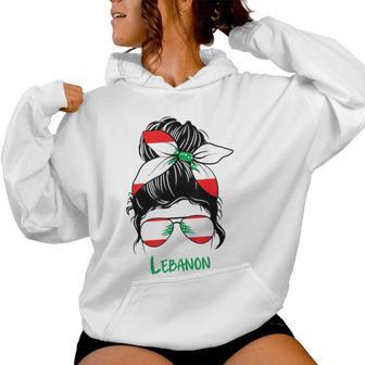 Lebanese Girls Lebanon Girl Lebanon Woman Flag Kapuzenpullover für Damen - Geschenkecke