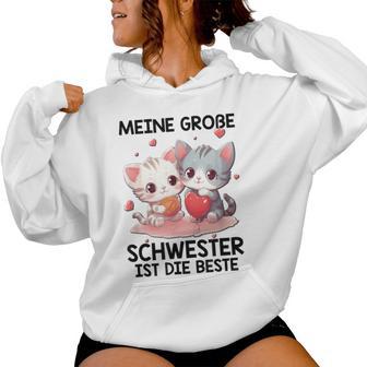 Meine Große Schwestern Ist Die Beste Katzen Geschwister Kapuzenpullover für Damen - Geschenkecke