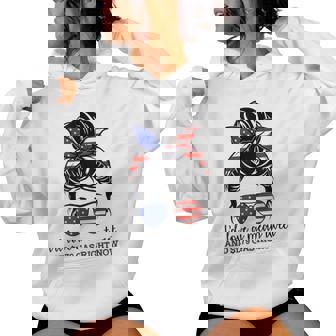 Messy Bun Us Flag I'd Love A Meant Tweet 45 $179 Gas Women Hoodie - Monsterry