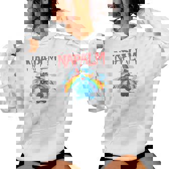 Napalm Muerte Rainbow Bunny Rosa Napalm Death Rabbit Sin Mangas Sudadera con capucha para mujer - Regaloses