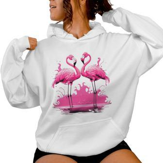 Pink Flamingo Summer Vibes For Women Women Hoodie - Monsterry AU