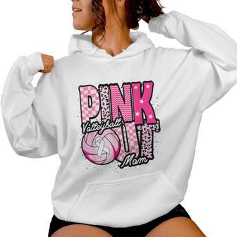Pink Volleyball Mom Pink Out Day Women Hoodie - Thegiftio UK