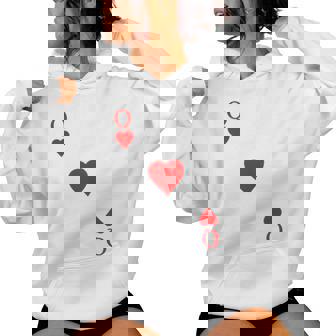 Playing Card Heart Queen Herat Lady Carnival Costume Poker Women Hoodie - Thegiftio UK