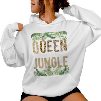 Queen Of The Jungle Queen Jungle Safari Wildlife Animals Women Hoodie - Thegiftio UK
