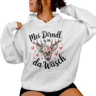 Replacement Dirndl For Mei Dirndl Ist In Da Wäsch Kapuzenpullover für Damen - Geschenkecke