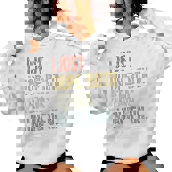 Retro Groovy I Just Hope Both Teams Have Fun Saying Women Hoodie | Seseable UK