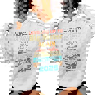 Retro Leveling Up To Big Sister Again 2025 Gaming Girls Women Hoodie - Seseable