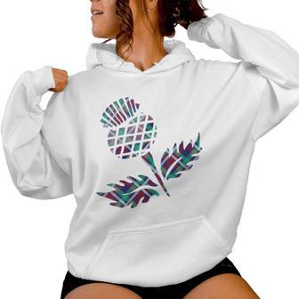 Scotland Scottish Thistle Tartan Plaid Women Hoodie - Thegiftio UK